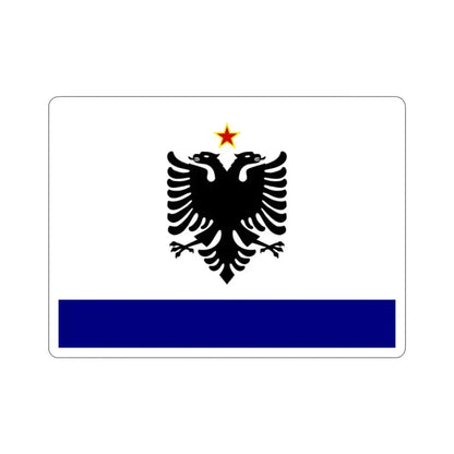 Government Ensign of Albania 1958 to 1992 STICKER Vinyl Die-Cut Decal 2 Inch - The Sticker Space