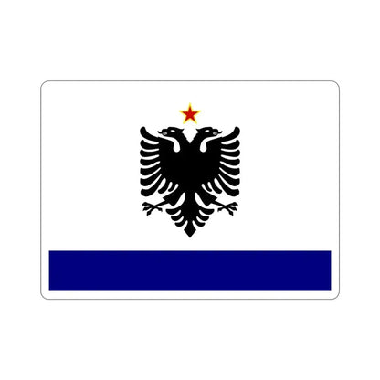 Government Ensign of Albania 1958 to 1992 STICKER Vinyl Die-Cut Decal 3 Inch - The Sticker Space