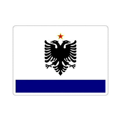 Government Ensign of Albania 1958 to 1992 STICKER Vinyl Die-Cut Decal 4 Inch - The Sticker Space