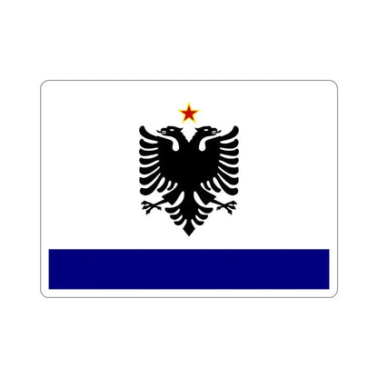Government Ensign of Albania 1958 to 1992 STICKER Vinyl Die-Cut Decal 5 Inch - The Sticker Space