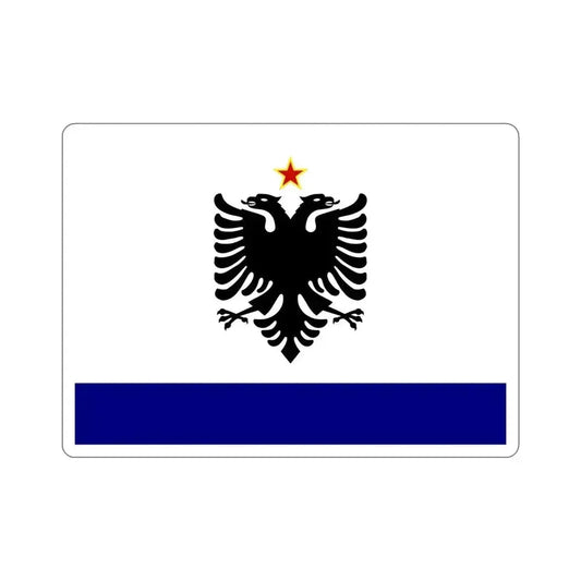 Government Ensign of Albania 1958 to 1992 STICKER Vinyl Die-Cut Decal 6 Inch - The Sticker Space