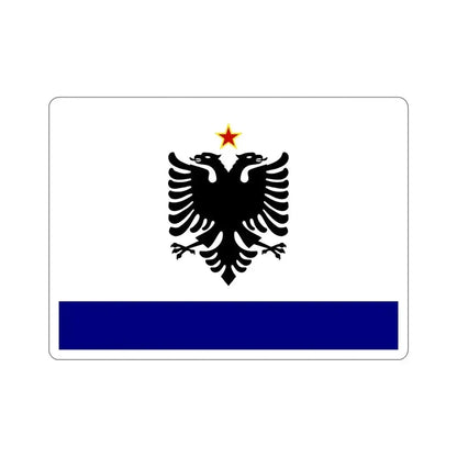 Government Ensign of Albania 1958 to 1992 STICKER Vinyl Die-Cut Decal 6 Inch - The Sticker Space