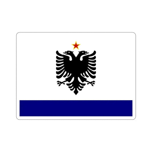 Government Ensign of Albania 1958 to 1992 STICKER Vinyl Die-Cut Decal 6 Inch - The Sticker Space