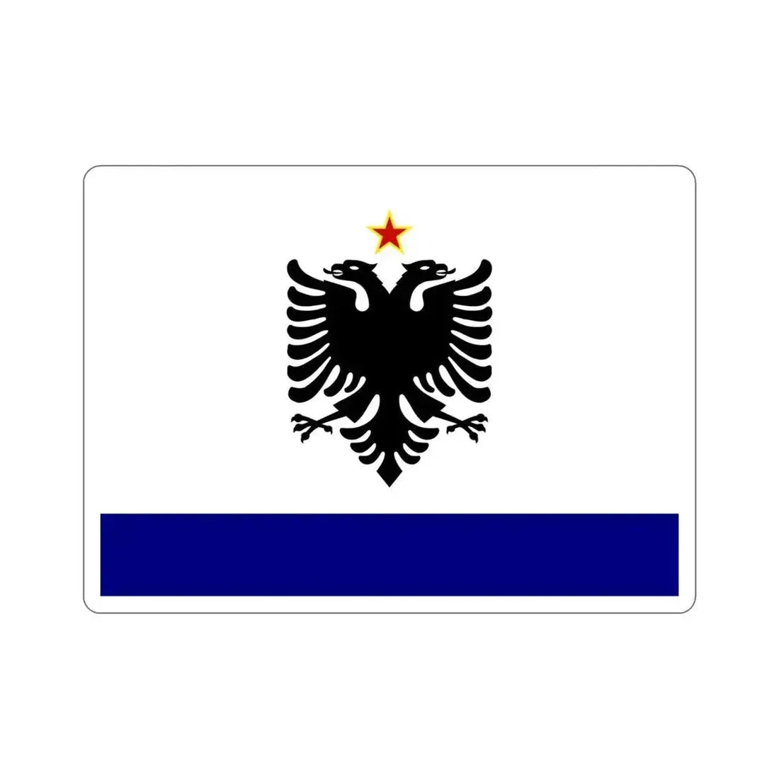 Government Ensign of Albania 1958 to 1992 STICKER Vinyl Die-Cut Decal - The Sticker Space