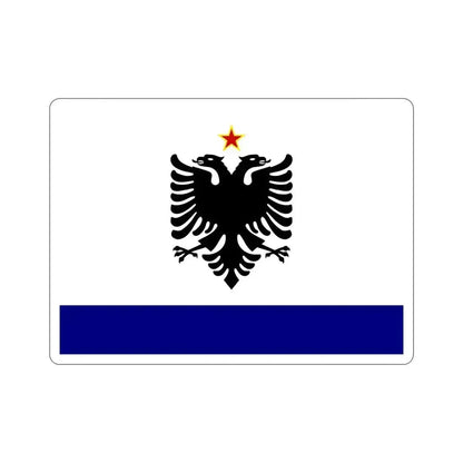 Government Ensign of Albania 1958 to 1992 STICKER Vinyl Die-Cut Decal - The Sticker Space