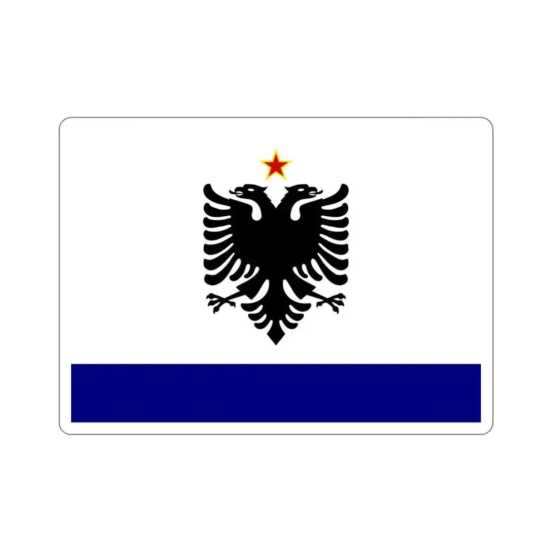 Government Ensign of Albania 1958 to 1992 STICKER Vinyl Die-Cut Decal - The Sticker Space