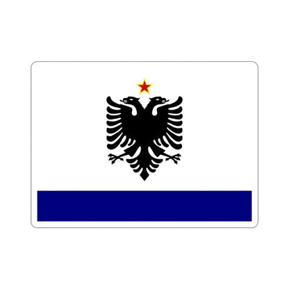 Government Ensign of Albania 1958 to 1992 STICKER Vinyl Die-Cut Decal - The Sticker Space