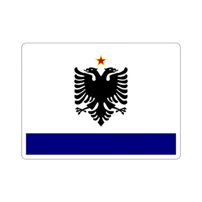 Government Ensign of Albania 1958 to 1992 STICKER Vinyl Die-Cut Decal - The Sticker Space