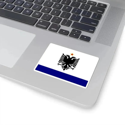Government Ensign of Albania 1958 to 1992 - STICKER Vinyl Kiss-Cut Decal - The Sticker Space