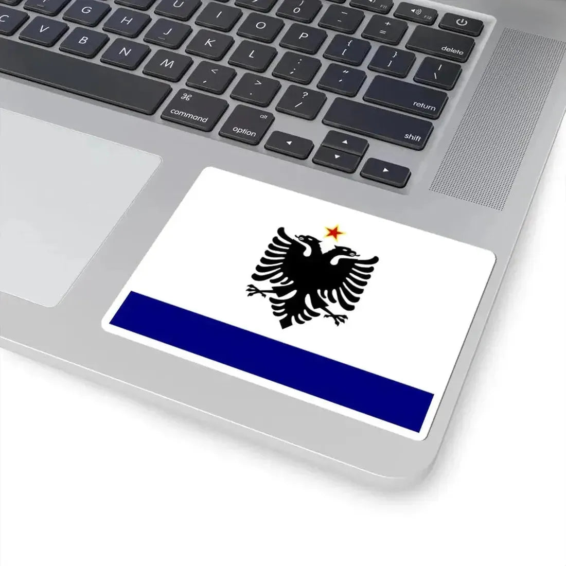 Government Ensign of Albania 1958 to 1992 - STICKER Vinyl Kiss-Cut Decal - The Sticker Space