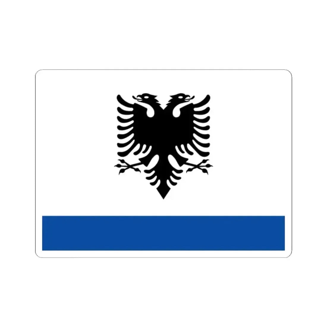 Government Ensign of Albania (Albania) STICKER Vinyl Kiss-Cut Decal 2 Inch White - The Sticker Space