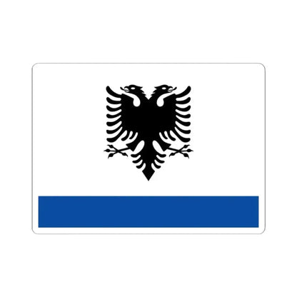 Government Ensign of Albania (Albania) STICKER Vinyl Kiss-Cut Decal 2 Inch White - The Sticker Space