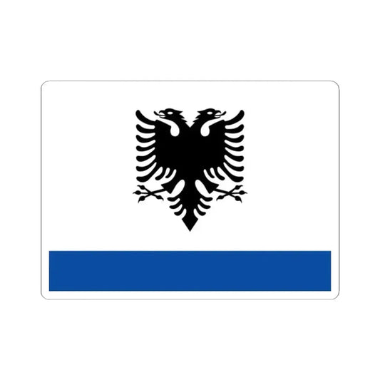 Government Ensign of Albania (Albania) STICKER Vinyl Kiss-Cut Decal 2 Inch White - The Sticker Space