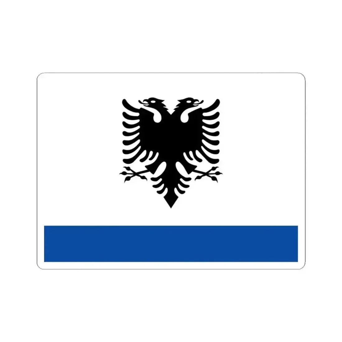 Government Ensign of Albania (Albania) STICKER Vinyl Kiss-Cut Decal 3 Inch White - The Sticker Space