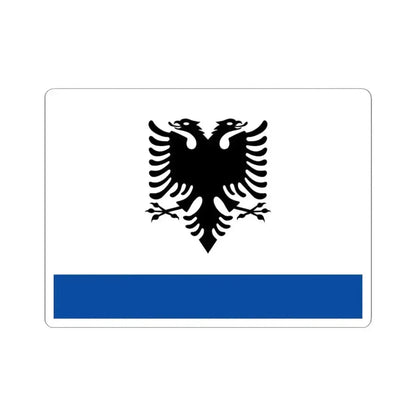 Government Ensign of Albania (Albania) STICKER Vinyl Kiss-Cut Decal 3 Inch White - The Sticker Space