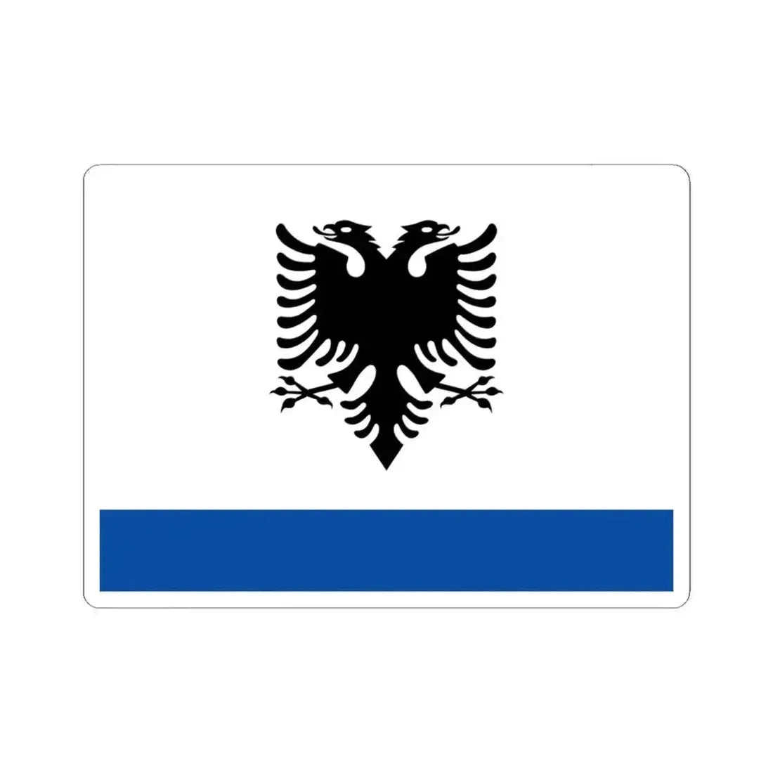 Government Ensign of Albania (Albania) STICKER Vinyl Kiss-Cut Decal 4 Inch White - The Sticker Space
