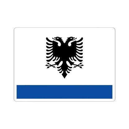 Government Ensign of Albania (Albania) STICKER Vinyl Kiss-Cut Decal 4 Inch White - The Sticker Space