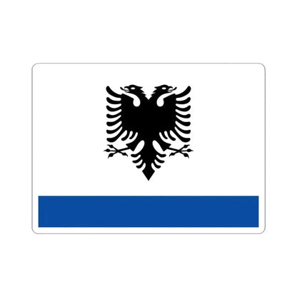 Government Ensign of Albania (Albania) STICKER Vinyl Kiss-Cut Decal 6 Inch White - The Sticker Space