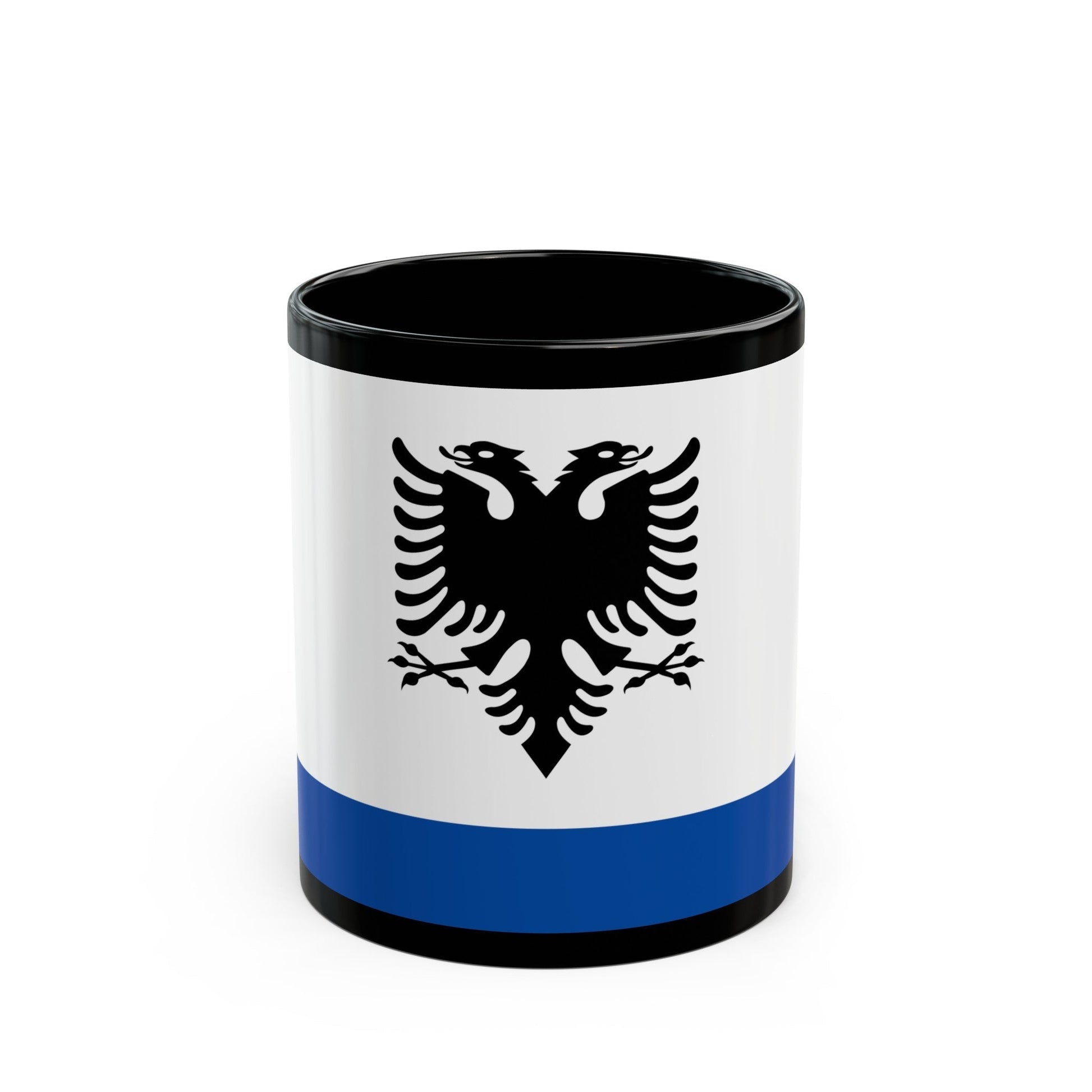 Government Ensign of Albania - Black Coffee Mug-11oz-The Sticker Space