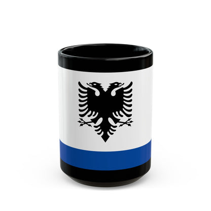 Government Ensign of Albania - Black Coffee Mug-15oz-The Sticker Space