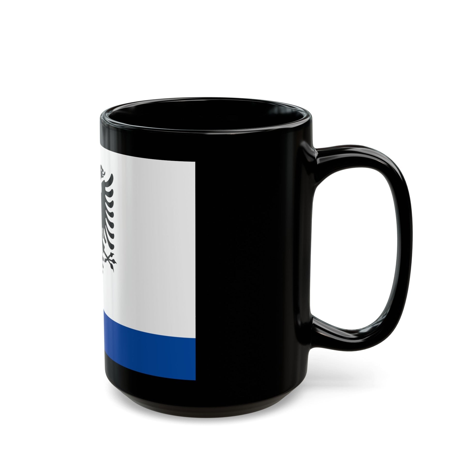 Government Ensign of Albania - Black Coffee Mug-The Sticker Space