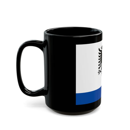 Government Ensign of Albania - Black Coffee Mug-The Sticker Space