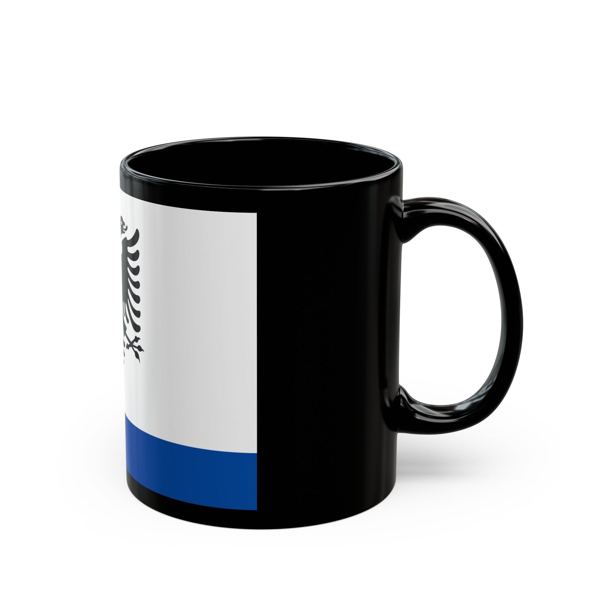 Government Ensign of Albania - Black Coffee Mug-The Sticker Space