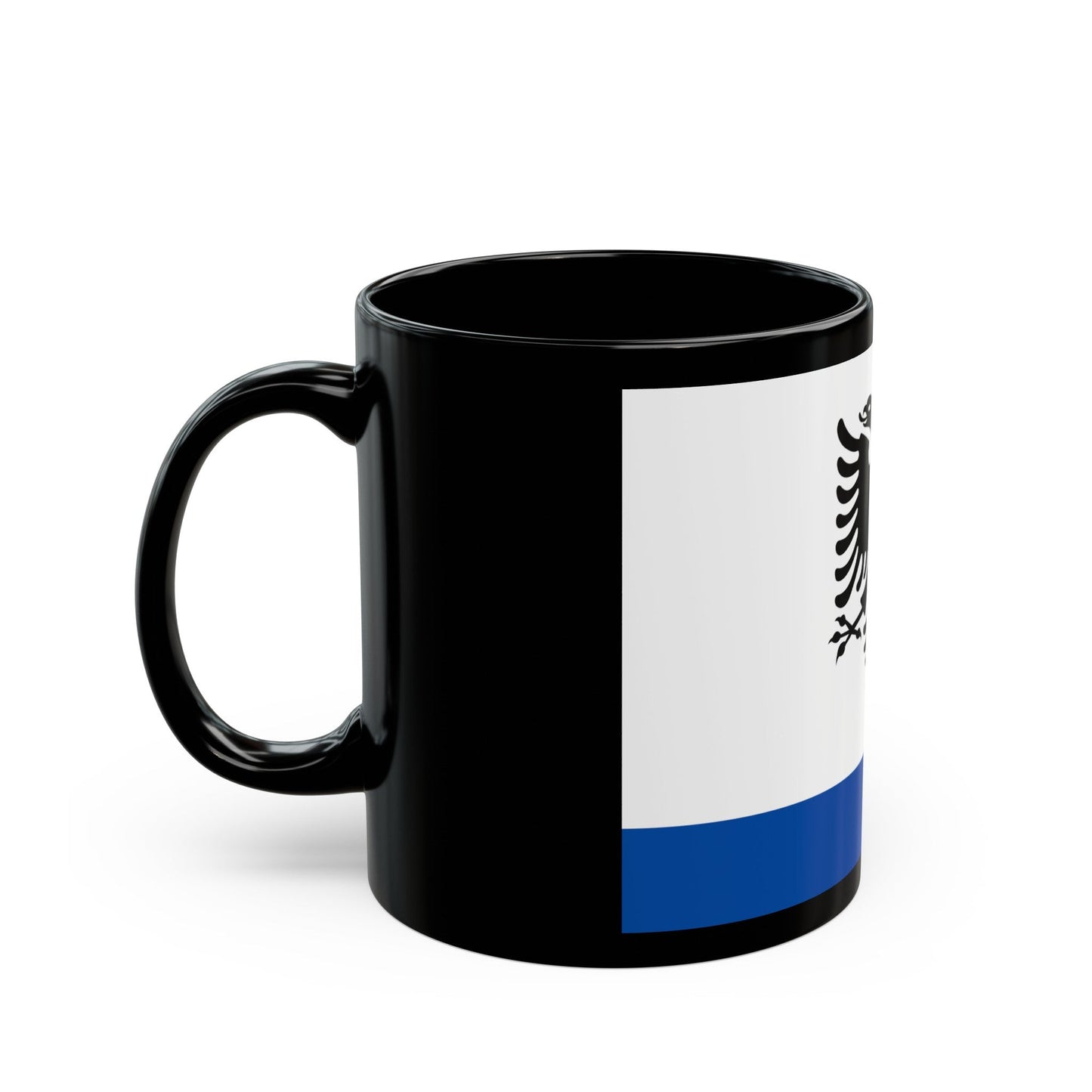 Government Ensign of Albania - Black Coffee Mug-The Sticker Space