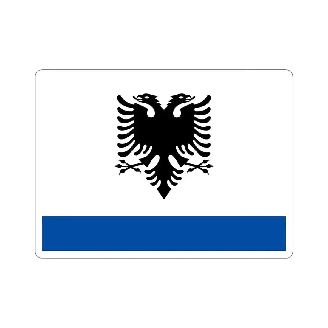 Government Ensign of Albania STICKER Vinyl Die-Cut Decal 5 Inch - The Sticker Space