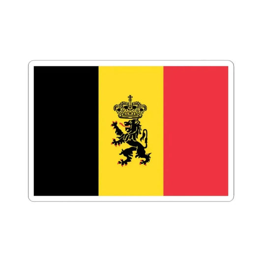 Government Ensign of Belgium (Belgium) STICKER Vinyl Kiss-Cut Decal 2 Inch White - The Sticker Space