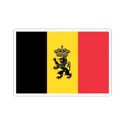 Government Ensign of Belgium (Belgium) STICKER Vinyl Kiss-Cut Decal 4 Inch White - The Sticker Space