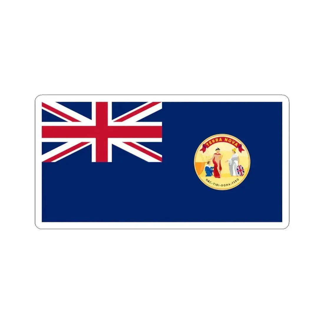 Government Ensign of the Dominion of Newfoundland (Canada) STICKER Vinyl Kiss-Cut Decal 6 Inch White - The Sticker Space
