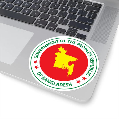Government seal of Bangladesh Logo English fictional (Bangladesh) (Coat of Arms) STICKER Vinyl Kiss-Cut Decal - The Sticker Space
