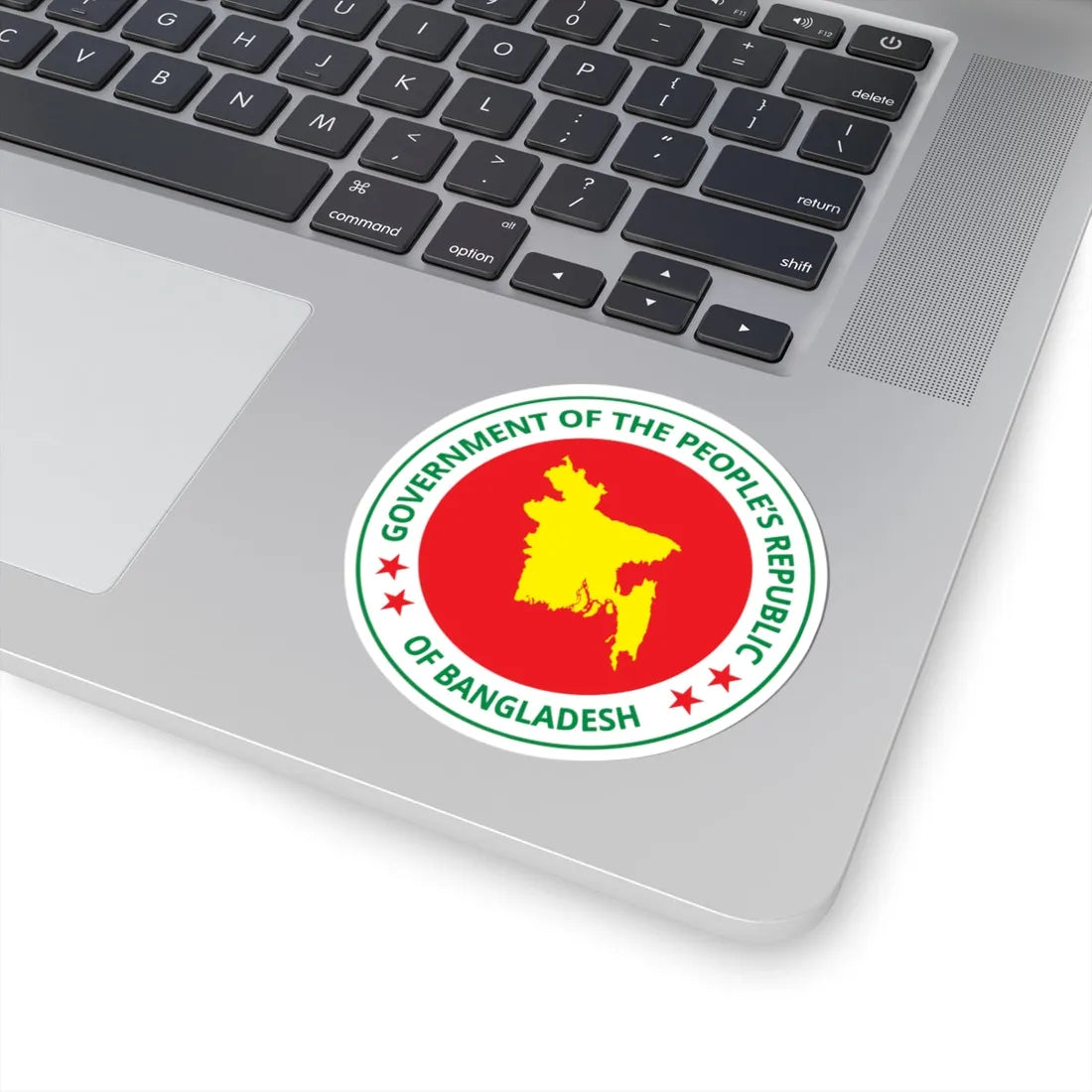 Government seal of Bangladesh Logo English fictional (Bangladesh) (Coat of Arms) STICKER Vinyl Kiss-Cut Decal - The Sticker Space