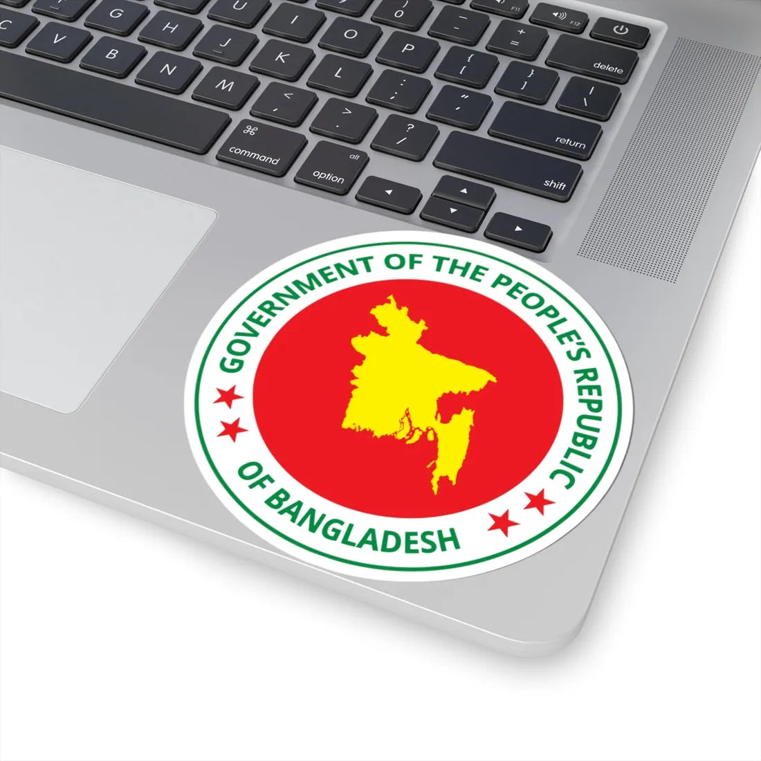Government seal of Bangladesh Logo English fictional (Bangladesh) (Coat of Arms) STICKER Vinyl Kiss-Cut Decal - The Sticker Space
