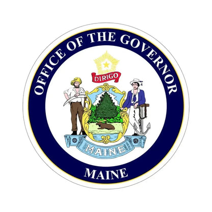 Governor of Maine STICKER Vinyl Die-Cut Decal 4 Inch - The Sticker Space