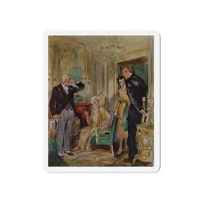 Gowns by Roberta (Pt. 1), Ladies' Home Journal, May 1933 (Magazine Illustration) Refrigerator Magnet 5 Inch Die-Cut - The Sticker Space