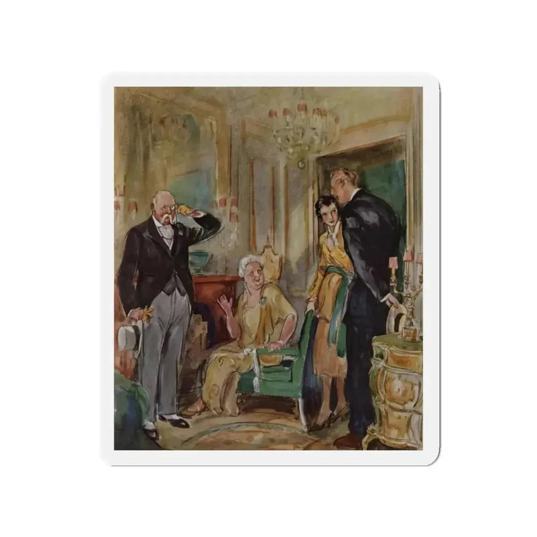 Gowns by Roberta (Pt. 1), Ladies' Home Journal, May 1933 (Magazine Illustration) Refrigerator Magnet - The Sticker Space