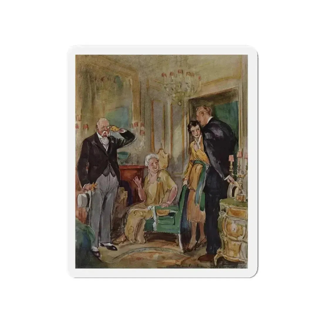 Gowns by Roberta (Pt. 1), Ladies' Home Journal, May 1933 (Magazine Illustration) Refrigerator Magnet - The Sticker Space