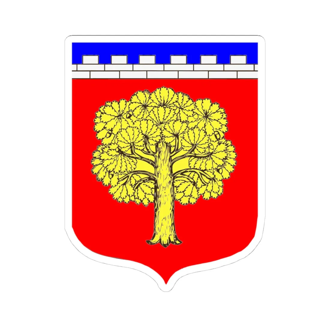 Gp dubrovka (Russia) (Coat of Arms) STICKER Vinyl Kiss-Cut Decal 4 Inch White - The Sticker Space