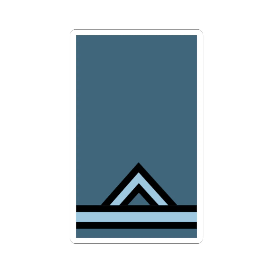 GR Air Force Ανθυπασπιστής (Cyprus) (Military Rank) STICKER Vinyl Kiss-Cut Decal 3 Inch White - The Sticker Space