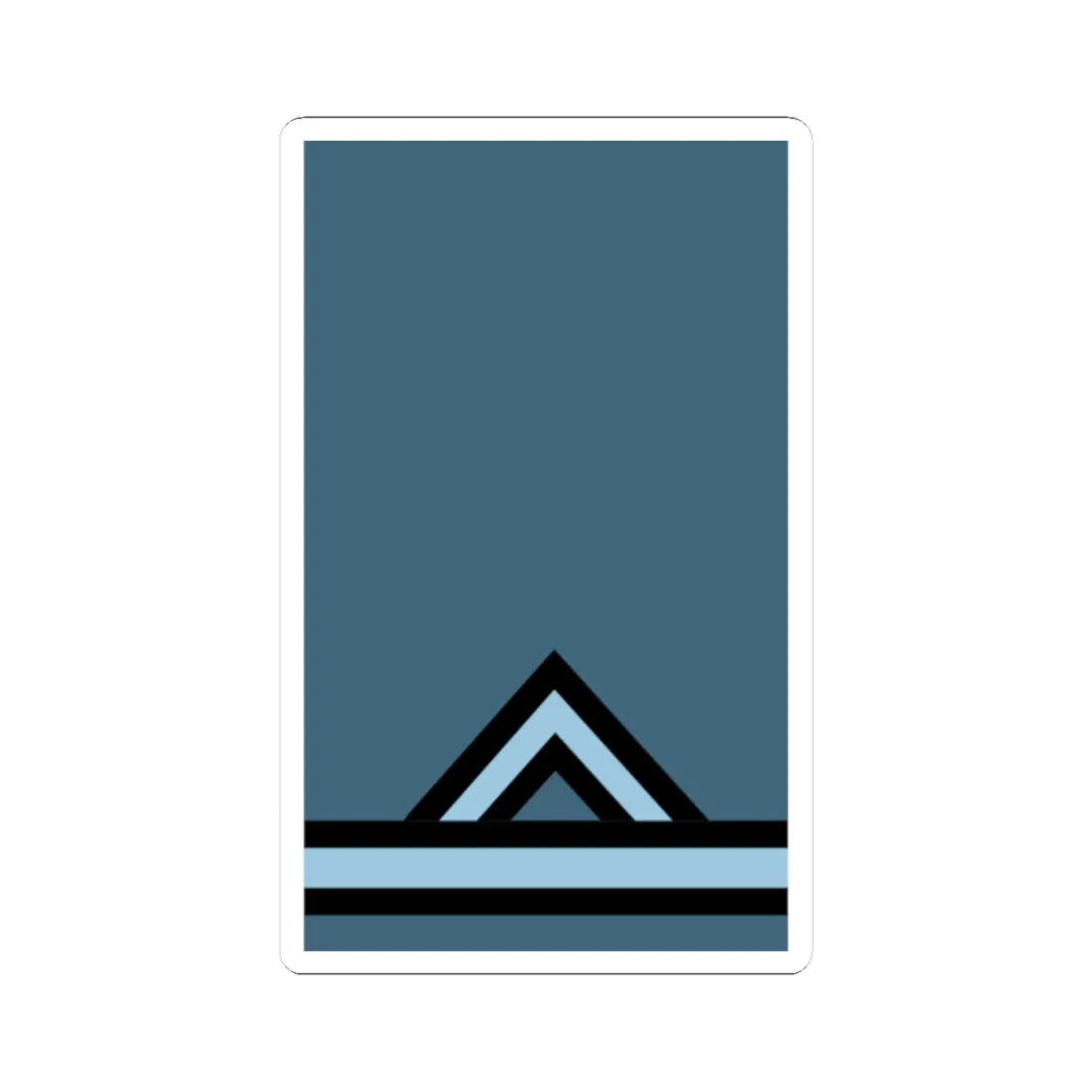 GR Air Force Ανθυπασπιστής (Cyprus) (Military Rank) STICKER Vinyl Kiss-Cut Decal 4 Inch White - The Sticker Space