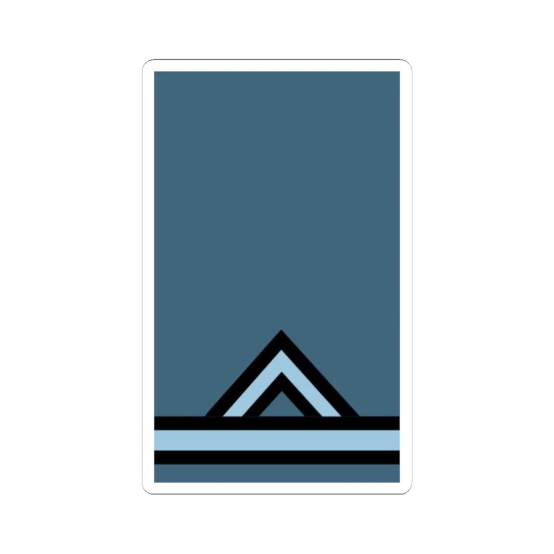 GR Air Force Ανθυπασπιστής (Cyprus) (Military Rank) STICKER Vinyl Kiss-Cut Decal 6 Inch White - The Sticker Space