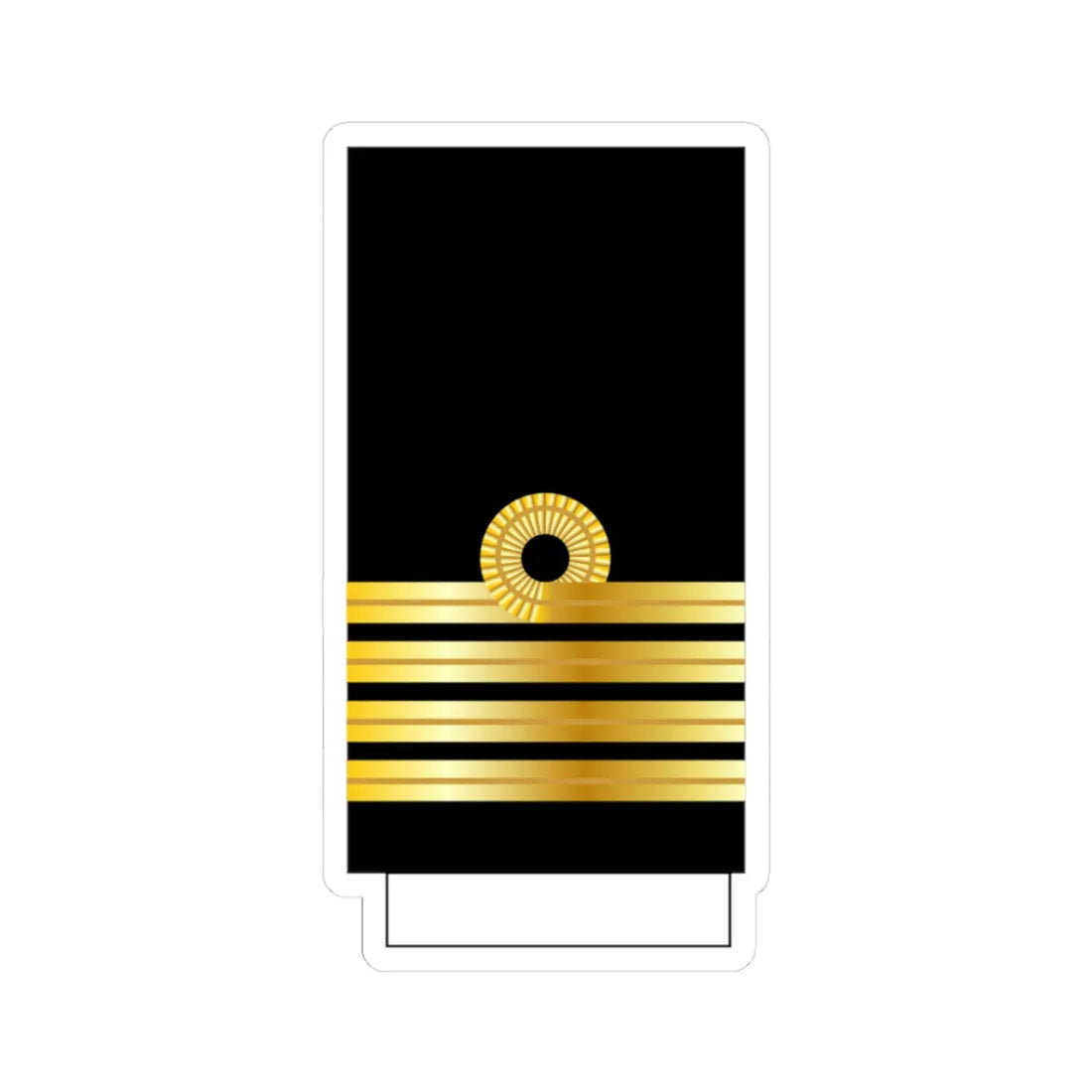 GR Navy OF5 sleeve (Cyprus) (Military Rank) STICKER Vinyl Kiss-Cut Decal 3 Inch White - The Sticker Space
