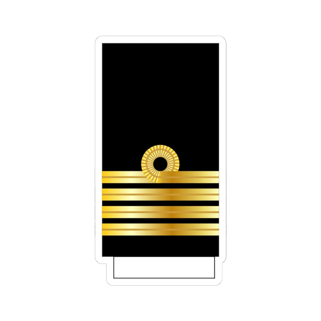 GR Navy OF5 sleeve (Cyprus) (Military Rank) STICKER Vinyl Kiss-Cut Decal 4 Inch White - The Sticker Space