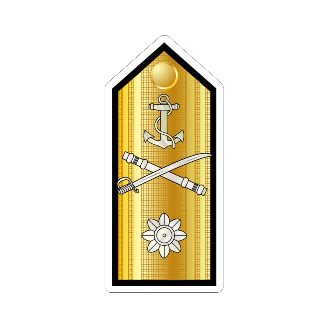 GR Navy OF6 (Cyprus) (Military Rank) STICKER Vinyl Kiss-Cut Decal 6 Inch White - The Sticker Space
