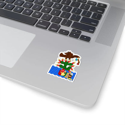 Grabado de la Fundación de México (Mexico) (Coat of Arms) STICKER Vinyl Kiss-Cut Decal - The Sticker Space