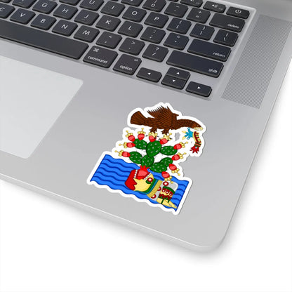 Grabado de la Fundación de México (Mexico) (Coat of Arms) STICKER Vinyl Kiss-Cut Decal - The Sticker Space