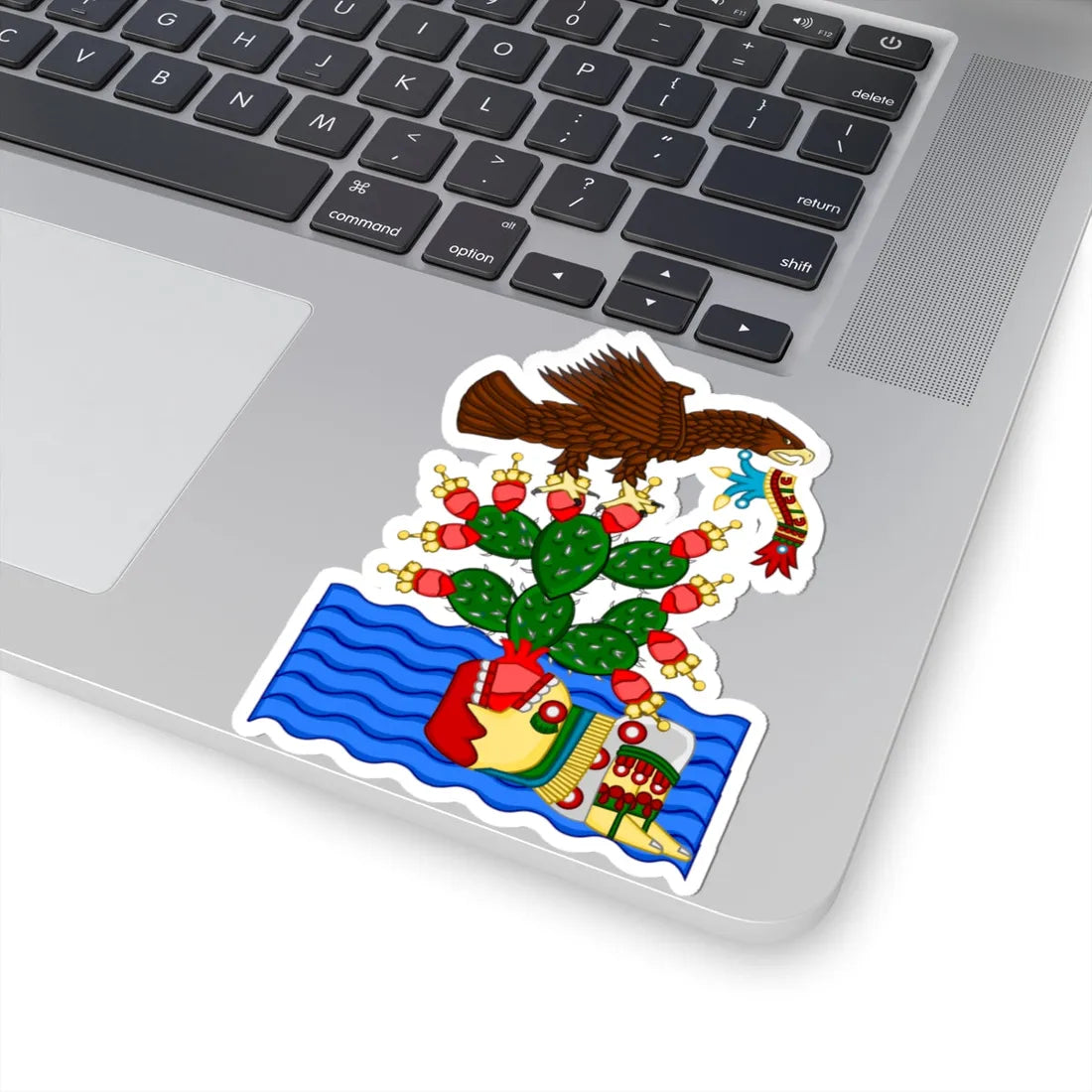 Grabado de la Fundación de México (Mexico) (Coat of Arms) STICKER Vinyl Kiss-Cut Decal - The Sticker Space