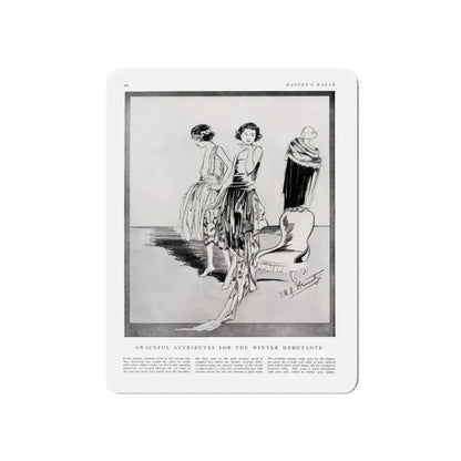 Graceful Attributes ..., Harper's Bazaar, November 1920 (Magazine Illustration) Refrigerator Magnet - The Sticker Space
